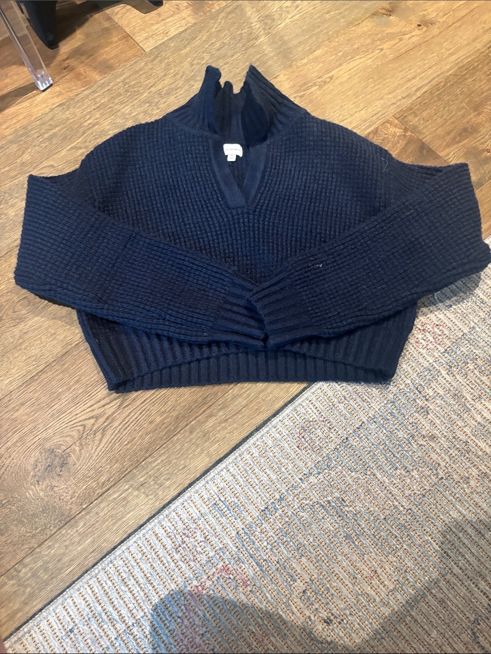 LA Hearts Women's Navy Knit Pullover Sweater